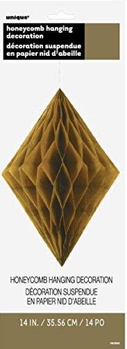Honeycomb Hanging Decoration Gold