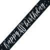 Happy 40th Birthday Banner Glitz Black