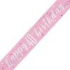 Happy 40th Birthday Banner Glitz Pink