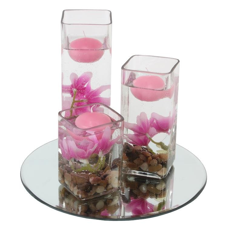 Pink Floating Candle Holders