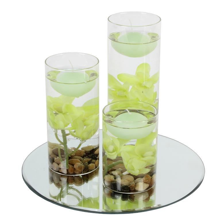 Green Floating Candle Holders