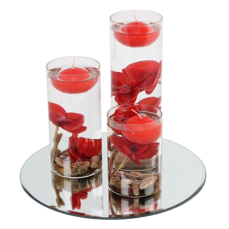 Red Floating Candle Holders