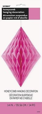 Honeycomb Hanging Decoration Hot Pink