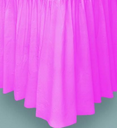 Magenta Plastic Table Skirt
