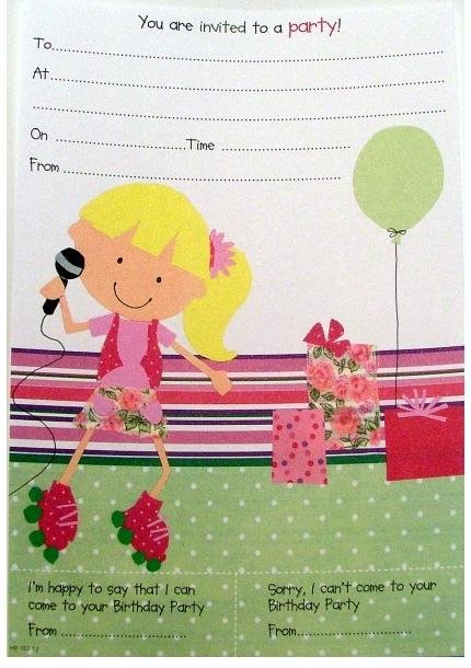 Party Invitation Girl