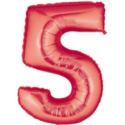 Jumbo Number 5 red