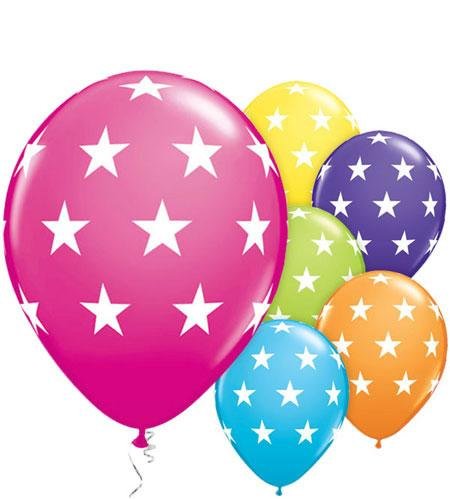 Big Stars Latex Balloons