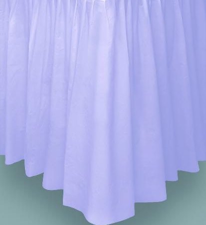 Lavender Plastic Table Skirt