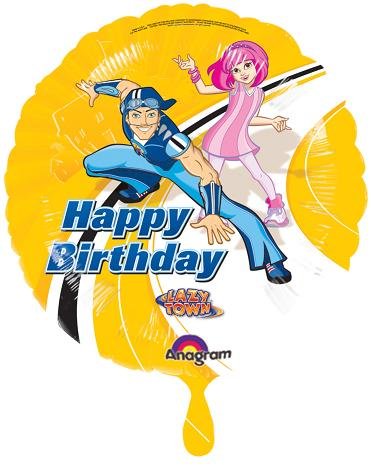 Lazy Town Happy Birthday Foil Balloon