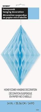Honeycomb Hanging Decoration Light Blue