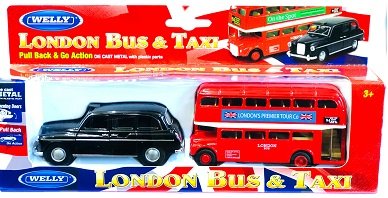 London Die Cast Model Bus & Taxi