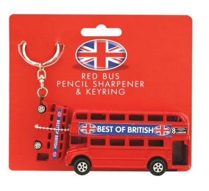 London Red Bus Pencil Sharpener & Keyring