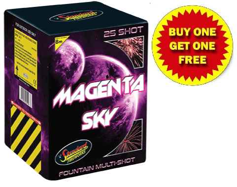 Magenta Sky Roman Candle Cake