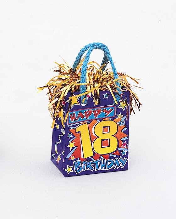 Happy 18th Birthday Mini Gift Bag Balloon Weight