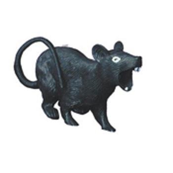 Rubber Black Squeaking Rat
