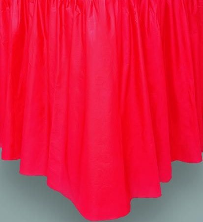 Red Plastic Table Skirt