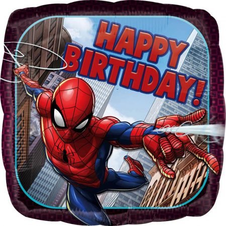 Spiderman Happy Birthday Square Foil Balloon