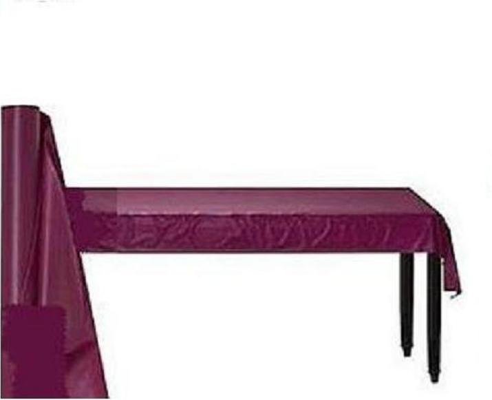 Damask Banqueting Roll Burgundy 7Metres