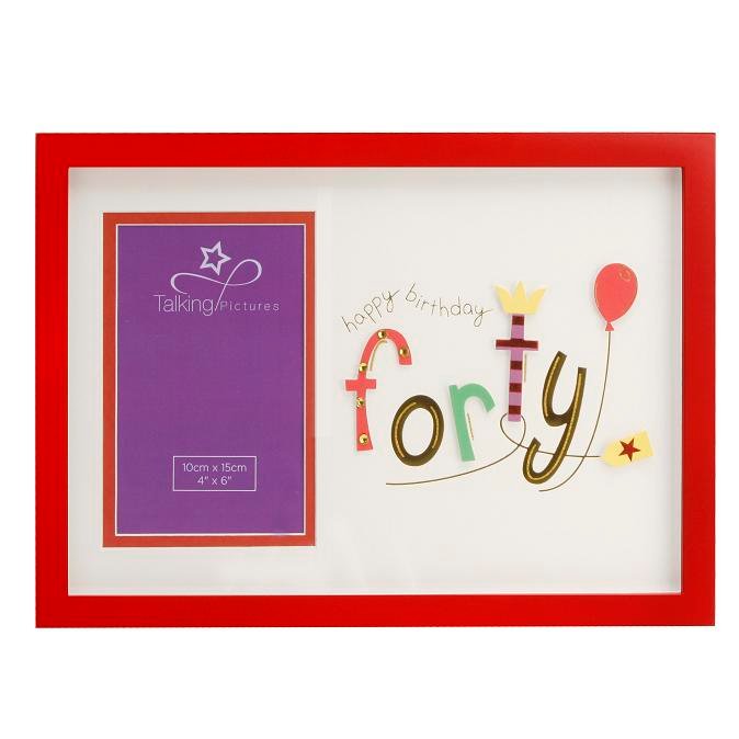 Happy 40th Birthday Photo Frame