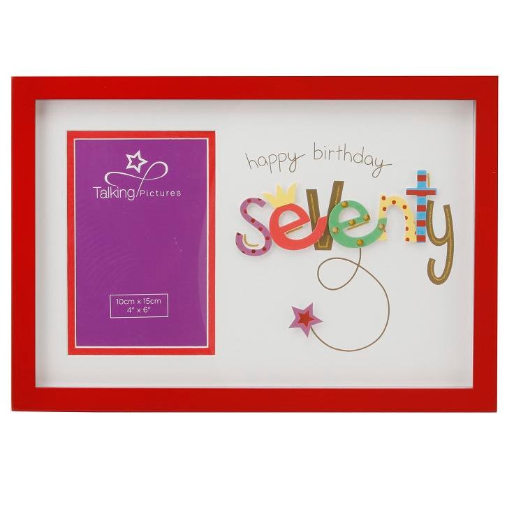 Happy 70th Birthday Photo Frame