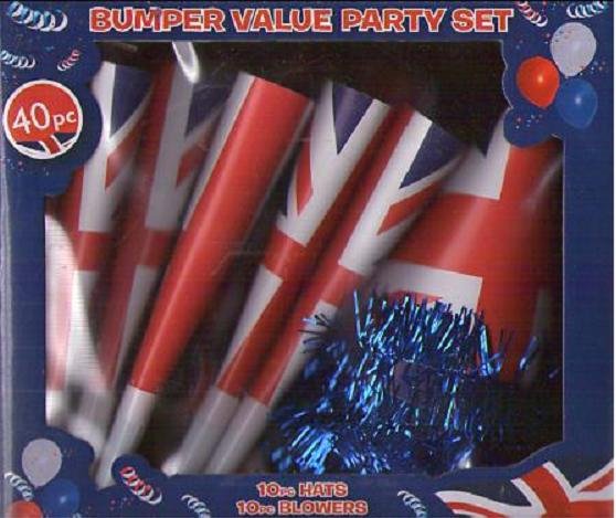 Union Jack 40pc Bumper Value Party Set