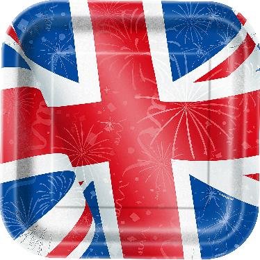 Union Jack Square Plates