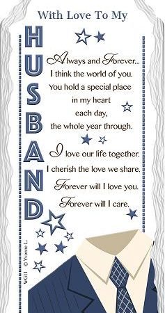 With Love To My Husband Ceramic Plaque