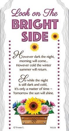 Look On The Bright Side Ceramic Plaque