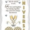 Happy Anniversary Ceramic Plaque