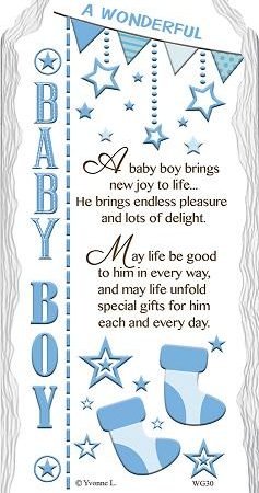 Baby Boy Ceramic Plaque