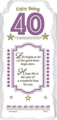 Enjoy Being 40 Ceramic Plaque