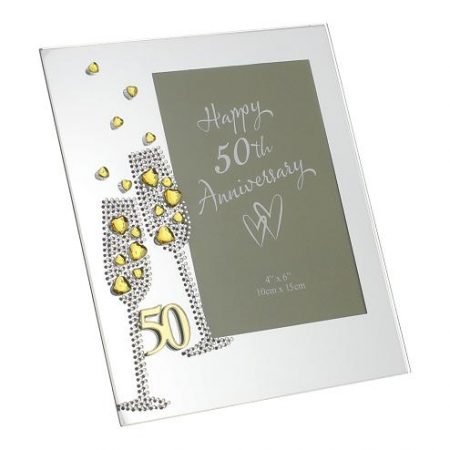 Happy 50th Anniversary Glass Photo Frame