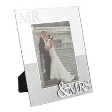 Mr & Mrs Glitter Photo Frame 5x7