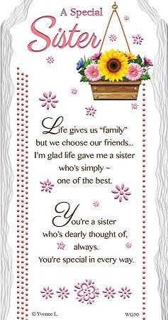 A Special Sister Ceramic Plaque