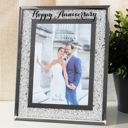Happy Anniversary Glitter Photo Frame