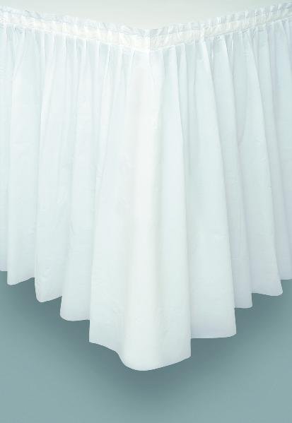 White Plastic Table Skirt