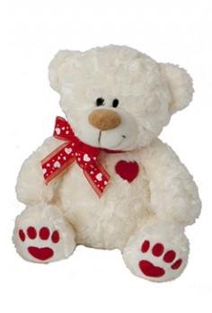 White Bear With Heart Motif Small