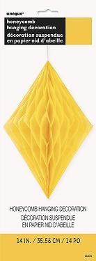 Honeycomb Hanging Decoration Yellow