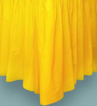 Yellow Plastic Table Skirt