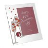 40th Anniversary Mirrored Letter Photo Frame