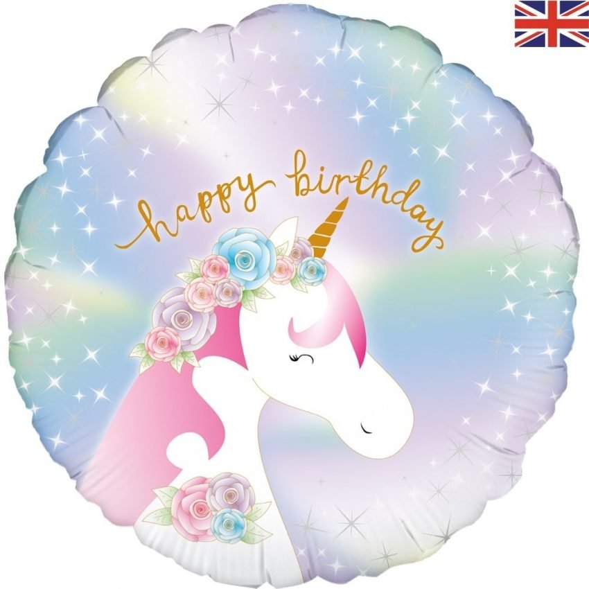 Unicorn Pastel Birthday Foil Balloon