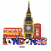 London Wooden Decoration Bus & Telephone Box